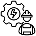 Engineer working with circuits